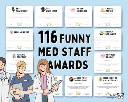 116 Printable Funny Medical Staff Awards - Appreciation Awards