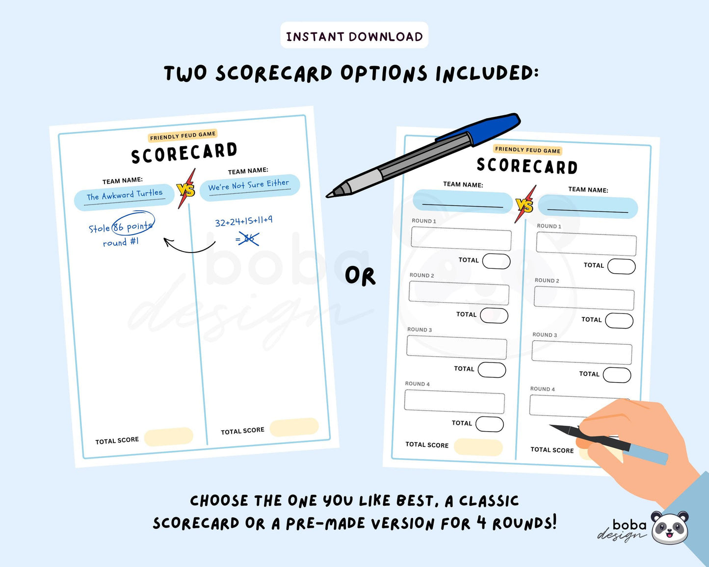 Friendly Feud - Printable Group Party Game