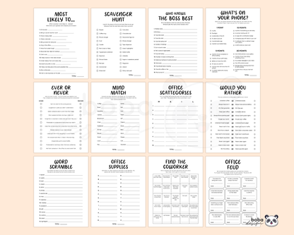 Office Game Bundle - Team Building, Icebreaker Games Printable
