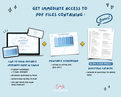 Last Toast on The Coast V2 – Blue Bachelorette Jeopardy Game (Canva Template)