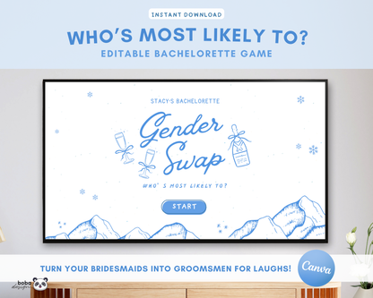 Apres Ski Gender Swap Bachelorette Game – Bridesmaids to Bridesmen
