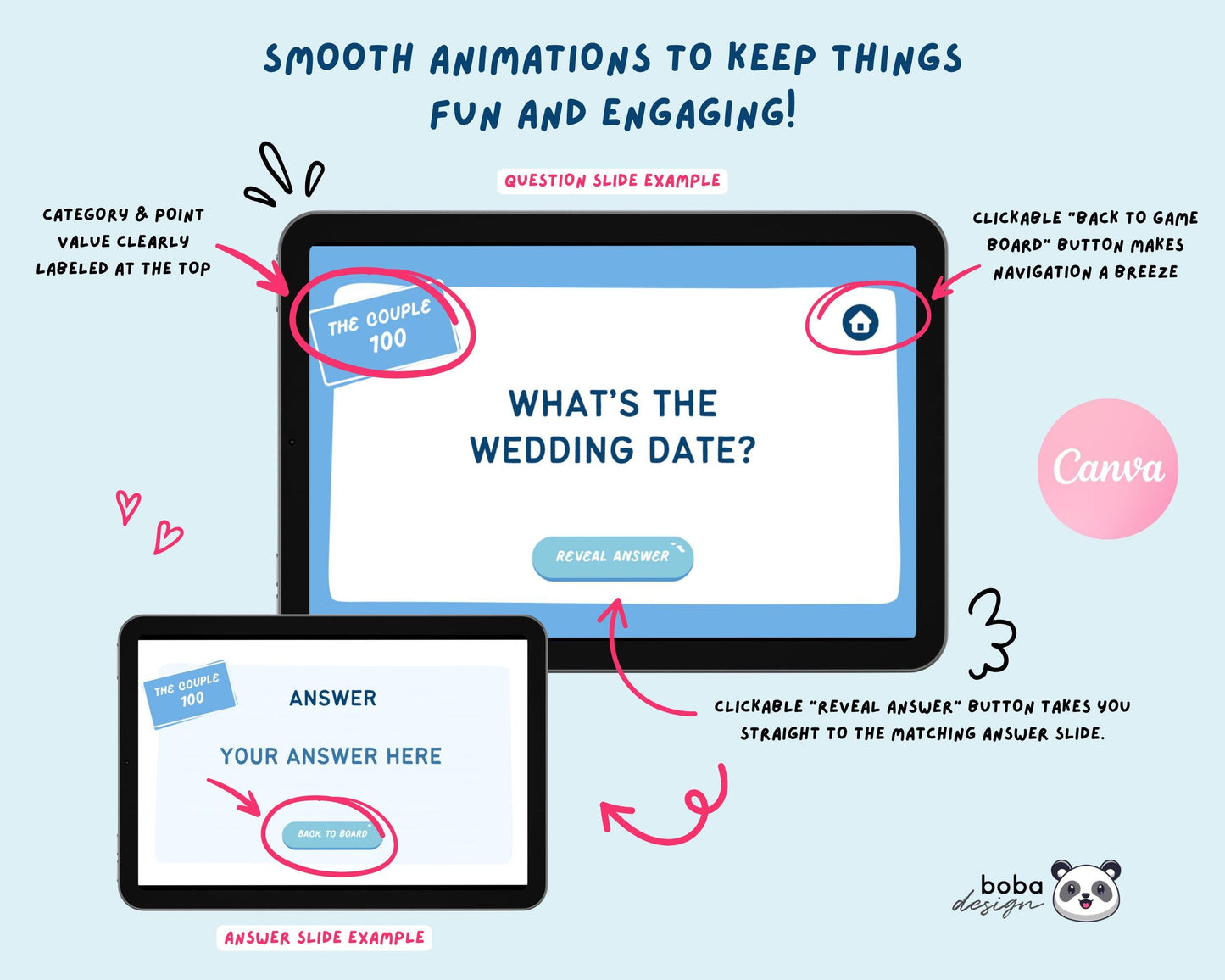 Last Toast on The Coast – Blue Bachelorette Jeopardy Game (Canva Template)