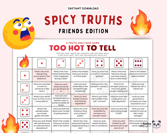 Too Hot too Tell - Spicy Truth or Drink Dice Game