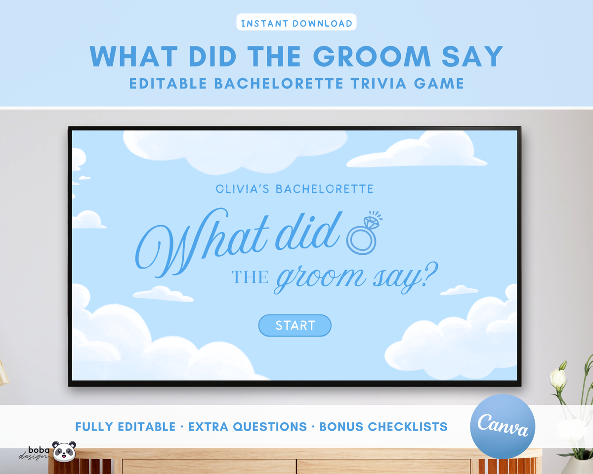 Match Made In Heaven - What Did the Groom Say Game