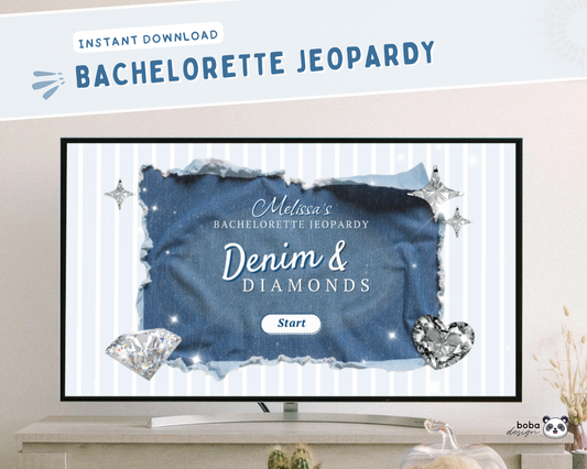 Denim and Diamonds Bachelorette Jeopardy Game