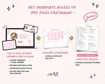 Pinky Vibes – Bachelorette Jeopardy Game