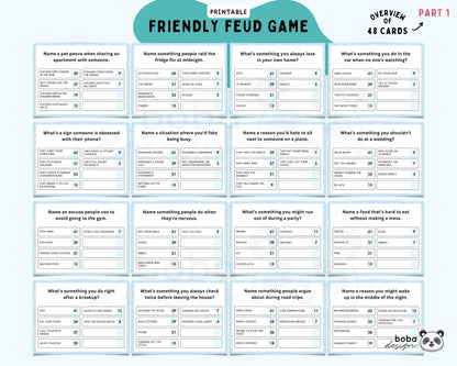 Friendly Feud - Printable Group Party Game