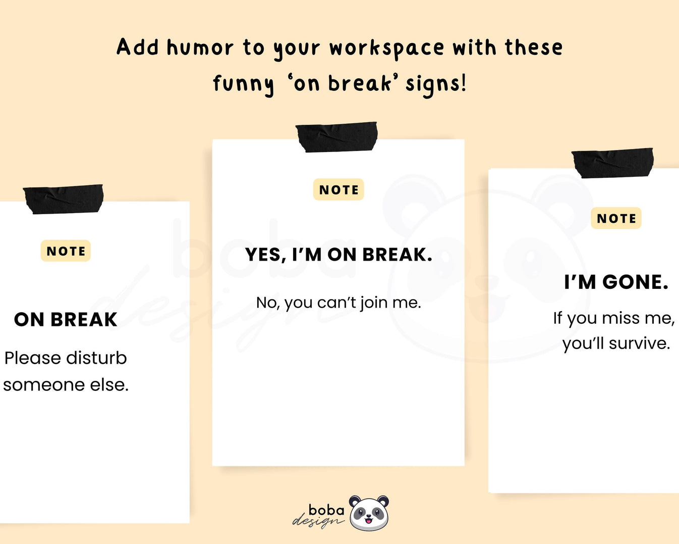14 Funny On Break Signs Signs - Printable Office Door and Desk Decor ...