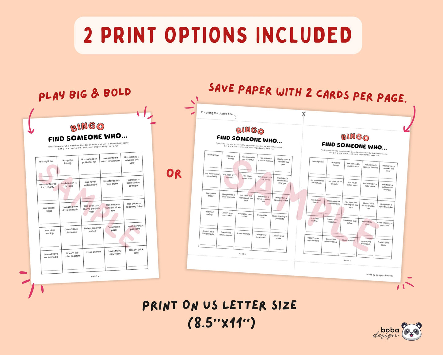 Find Someone Who Bingo – 8 Printable Icebreaker Cards