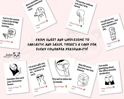 60 Funny Christmas Cards for Coworkers Printable