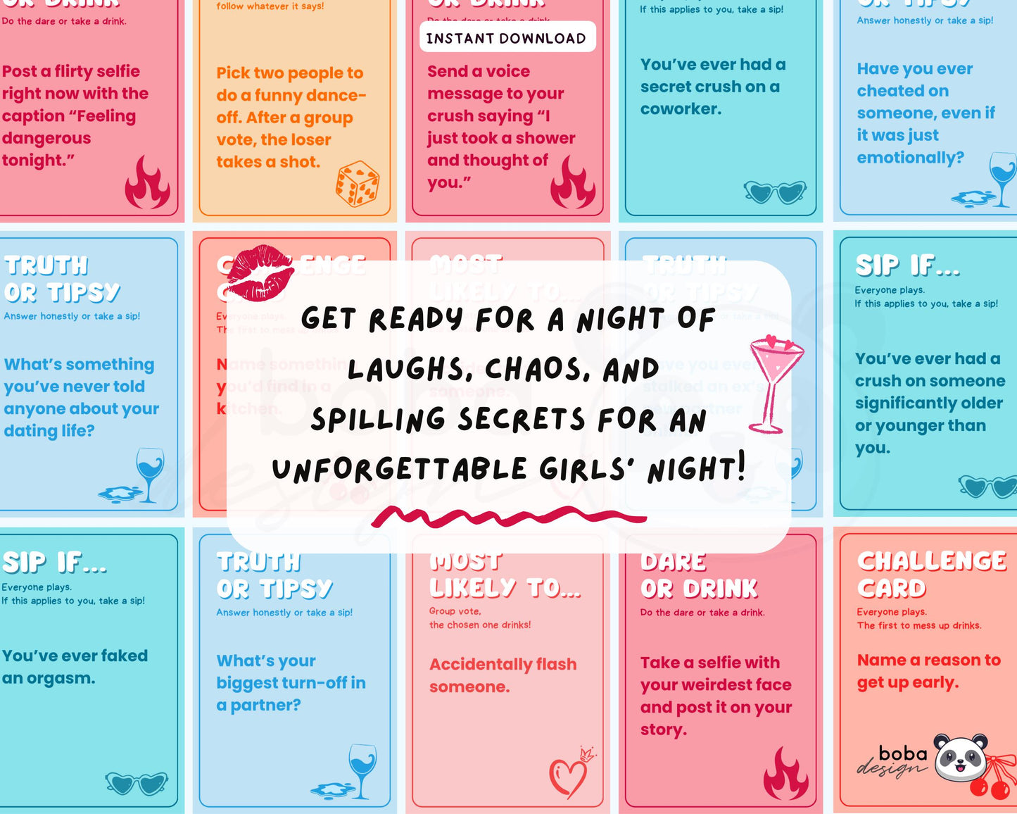 Fun Girls Drinking Game – Printable Ladies Night Party Game