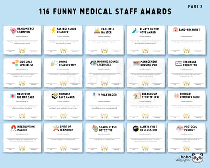 116 Printable Funny Medical Staff Awards - Appreciation Awards