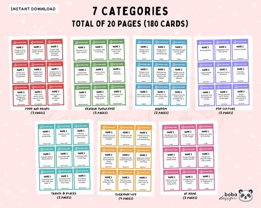 5-Second Challenge Game - Printable Party Game