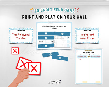 Friendly Feud - Printable Group Party Game