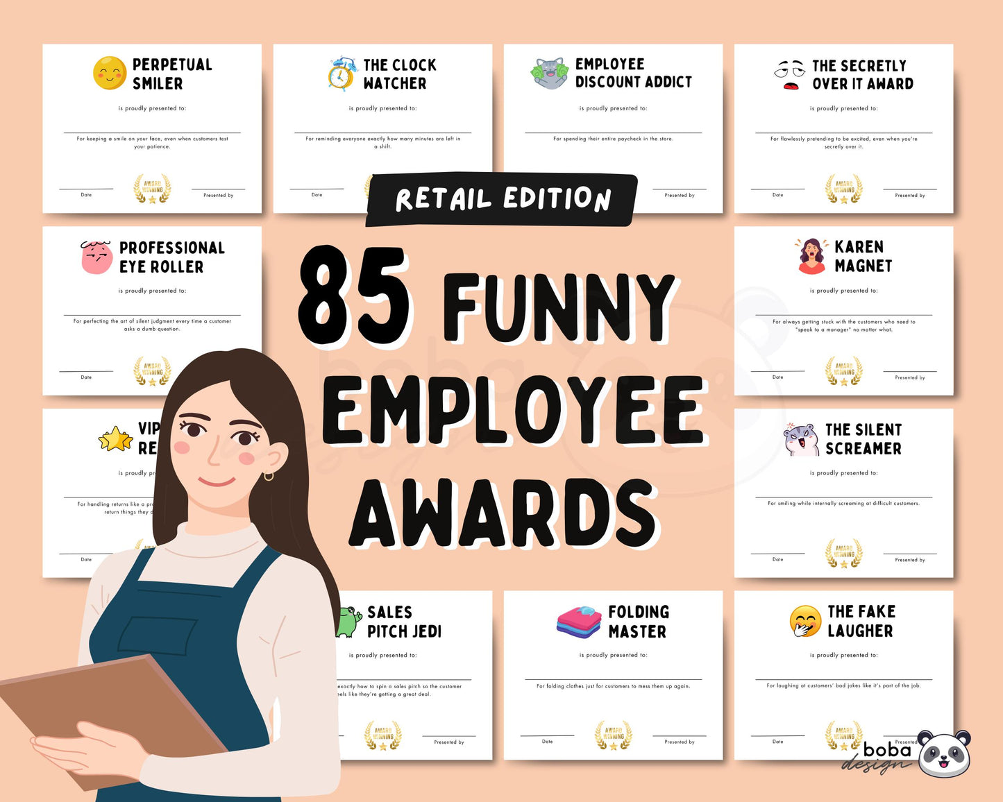 85 Funny Retail Employee Awards - Printable Appreciation Awards