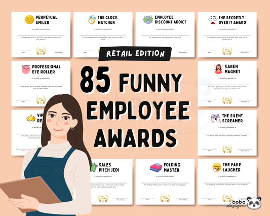 85 Funny Retail Employee Awards - Printable Appreciation Awards