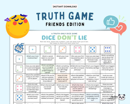 Dice Don't Lie - Truth only Dice Game