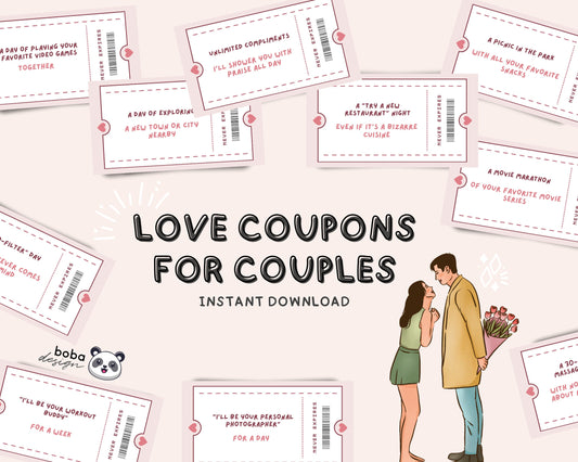 20 Printable Love Coupons for Couples - Fun & Romantic Moments