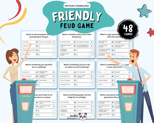 Friendly Feud - Printable Group Party Game