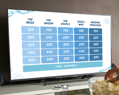 Last Toast on The Coast – Blue Bachelorette Jeopardy Game (Canva Template)