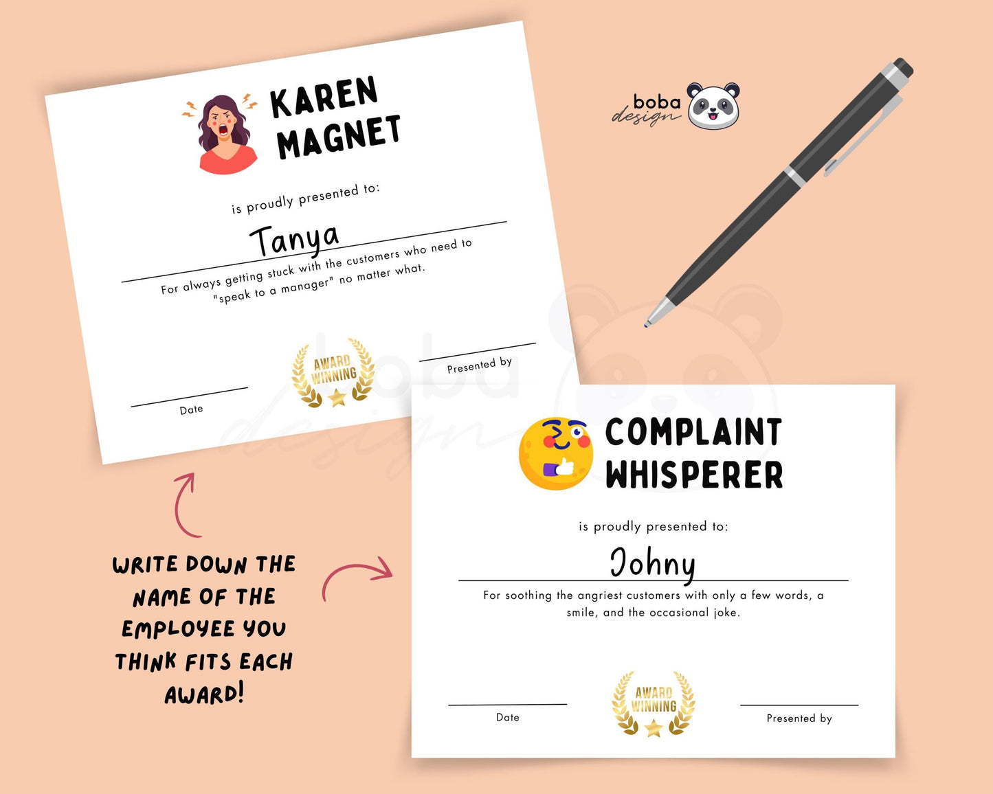 85 Funny Retail Employee Awards - Printable Appreciation Awards