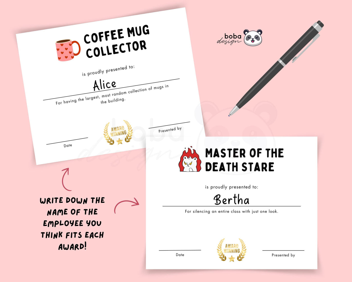 100 Printable Funny Teacher And School Staff Awards - Appreciation Awards