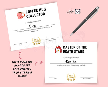 100 Printable Funny Teacher And School Staff Awards - Appreciation Awards