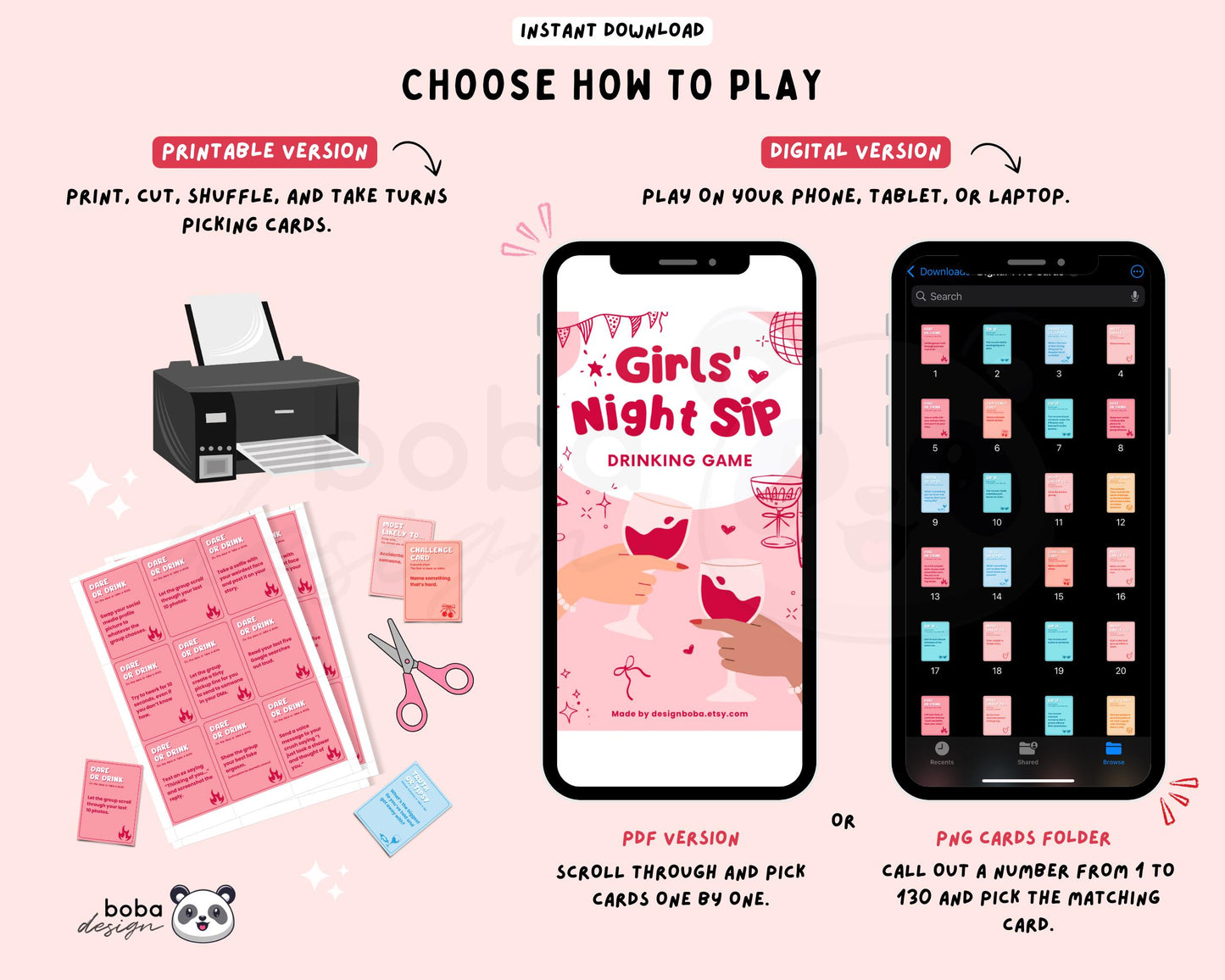 Fun Girls Drinking Game – Printable Ladies Night Party Game