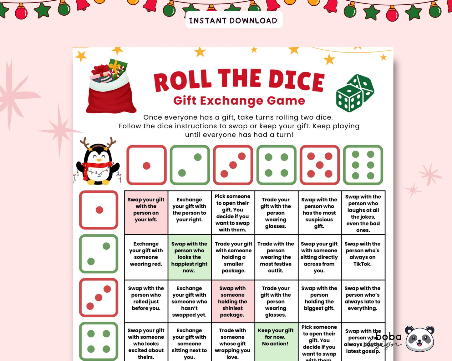 Roll the Dice Game - Funny Christmas Gift Exchange