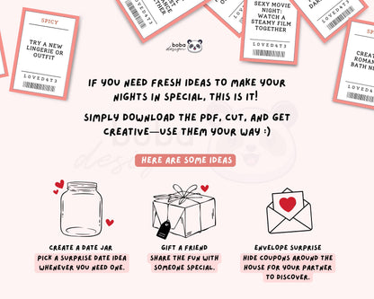 32 Printable Spicy Date Night Coupons: Romantic & Fun Ideas for Couples
