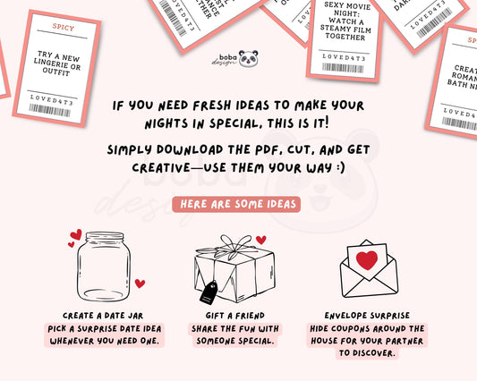 32 Printable Spicy Date Night Coupons: Romantic & Fun Ideas for Couples
