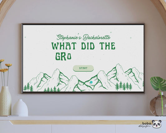 Camp Bach What Did the Groom Say – Bachelorette Game (Editable Canva Template)