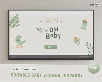 Neutral Baby Shower Jeopardy Game