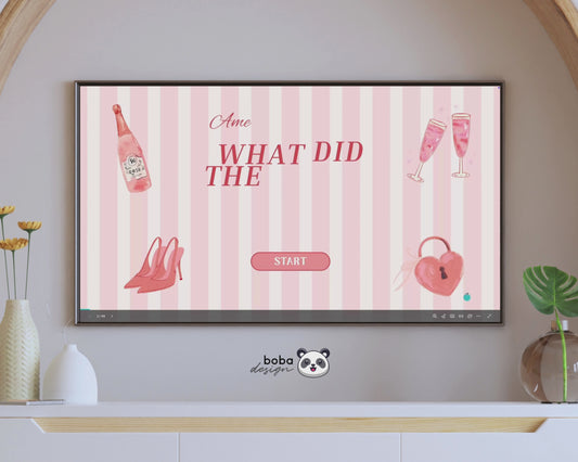 Pink Stripe What Did the Groom Say Game