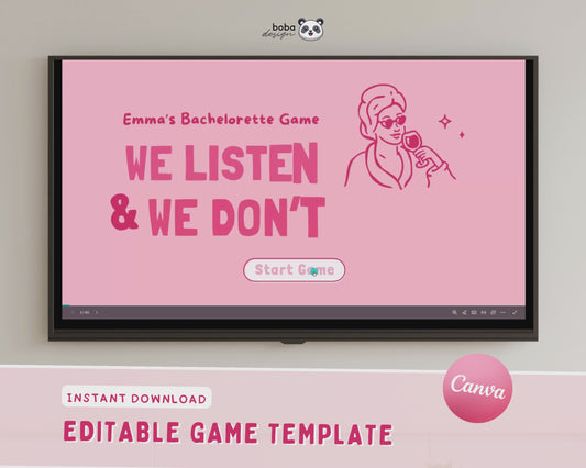 We Listen and we Don't Judge Bachelorette Game - Pink
