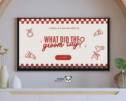 Love at First Slice What Did the Groom Say Game