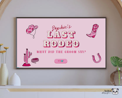 Last Rodeo What Did the Groom Say – Bachelorette Game (Editable Canva Template)