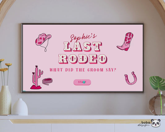Last Rodeo What Did the Groom Say – Bachelorette Game (Editable Canva Template)