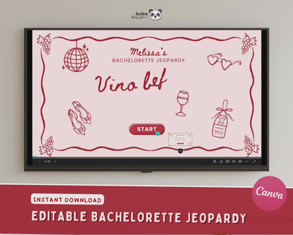 Vino Before Vows Bachelorette Jeopardy Game
