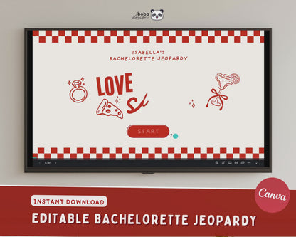 Love At first Slice Bachelorette Jeopardy Game