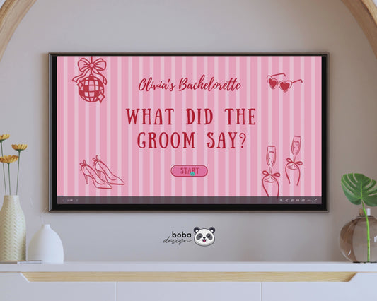 Pinky Stripes - What Did the Groom Say Game
