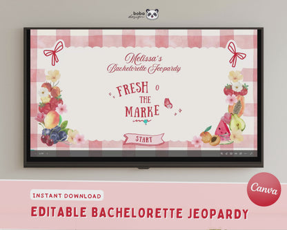 Red Fresh off the Market Bachelorette Jeopardy Game