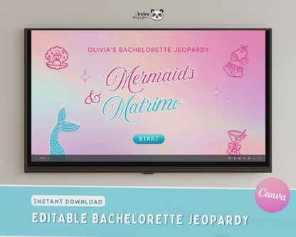 Mermaids and Matrimony Bachelorette Jeopardy Game