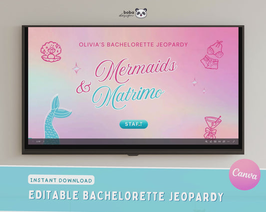 Mermaids and Matrimony Bachelorette Jeopardy Game