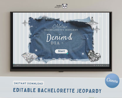 Denim and Diamonds Bachelorette Jeopardy Game