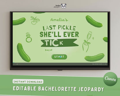 Last Pickle She'll ever Tickle Bachelorette Jeopardy Game