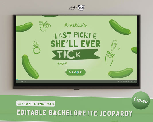 Last Pickle She'll ever Tickle Bachelorette Jeopardy Game