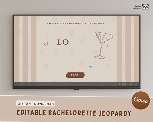 Love is Brewing Bachelorette Jeopardy Game