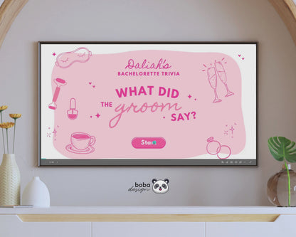 Pink Girls Gone Mild What Did the Groom Say - Bachelorette Game