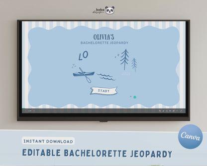 Blue Love on The Lake Bachelorette Jeopardy Game